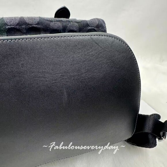 Coach Men's Sprint Backpack In Signature Denim In Silver/Black CAJ57  $745 - Picture 4 of 14